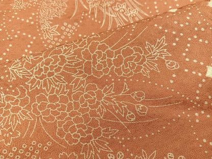 平和屋着物■上質な小紋 絞り 草花文 正絹 逸品 BAAW6988mz