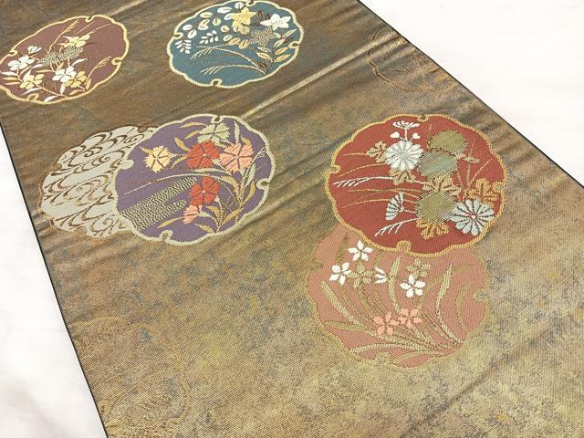 平和屋着物●洛風林　工芸帯地　六通柄袋帯　市松霞文　金糸　引箔　正絹　逸品　DABD0355op 2026年最新】洛風林の人気アイテム - メルカリ