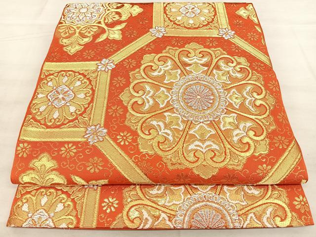 平和屋着物◎六通柄　本袋帯　唐織　安j寿　蜀江花文　金銀糸　正絹　逸品　BAAW7020qw