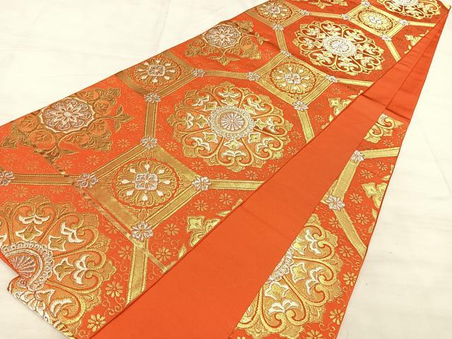 平和屋着物◎六通柄　本袋帯　唐織　安j寿　蜀江花文　金銀糸　正絹　逸品　BAAW7020qw