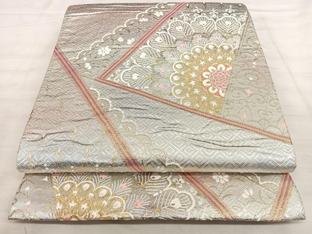 平和屋着物◎六通柄袋帯　唐織　二重箔佐賀錦　やまと誂製　正倉院花かんざし　正絹　逸品　BAAW7039qw