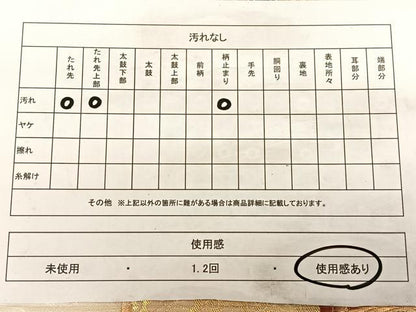 平和屋着物◎六通柄袋帯 唐織 片輪車花文 金糸 正絹 逸品 BAAW7054qw
