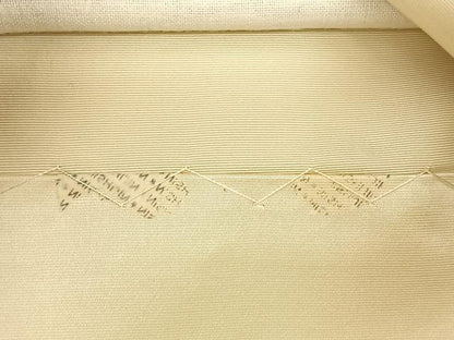 平和屋着物◎西陣 六通柄袋帯 唐織 遠山雲霞 銀糸 正絹 逸品 BAAW7093qw