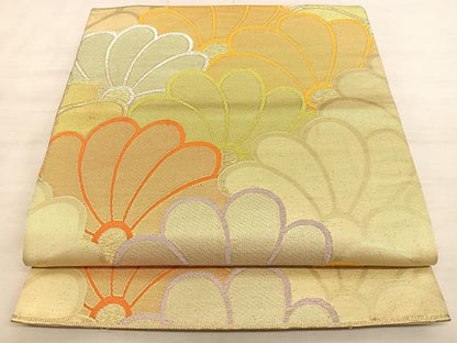 平和屋着物◎六通柄 京袋帯 菊尽くし 金銀糸 正絹 逸品 BAAW7102qw