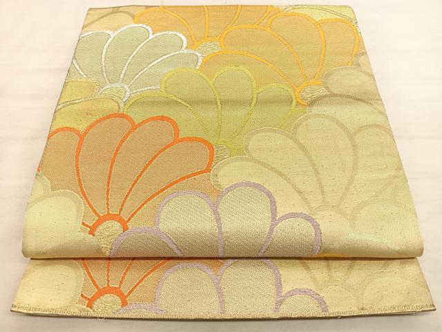 平和屋着物◎六通柄 京袋帯 菊尽くし 金銀糸 正絹 逸品 BAAW7102qw