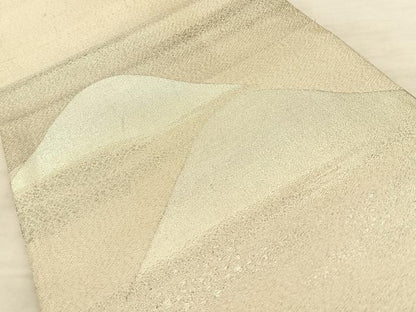 平和屋着物◎太鼓柄袋帯　綴れ　遠山文　銀糸　正絹　逸品　BAAW7140qw
