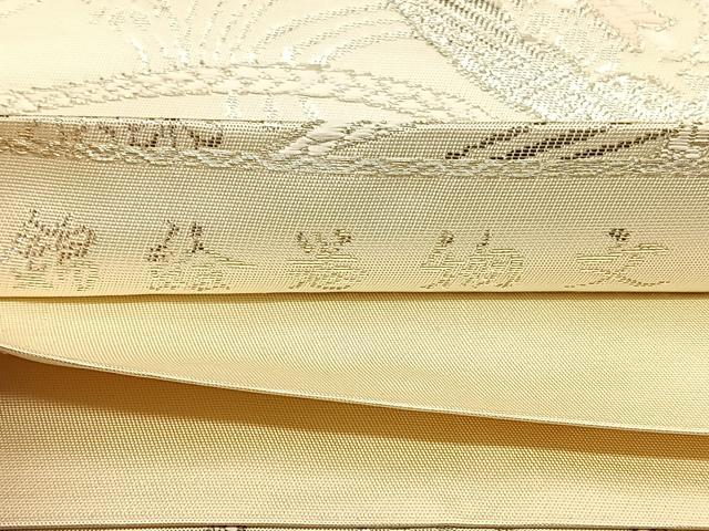 平和屋着物◎六通柄袋帯　唐織　錦絵巻物文　手先長尺織　銀糸　正絹　逸品　BAAW7155qw