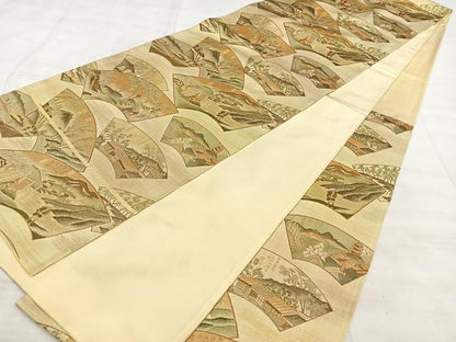 平和屋着物◎六通柄袋帯　木曽街道　正絹　逸品　BAAW7172qw