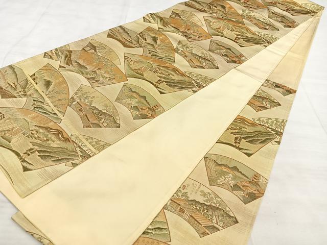 平和屋着物◎六通柄袋帯　木曽街道　正絹　逸品　BAAW7172qw