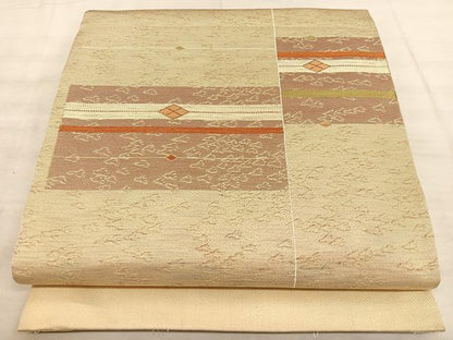 平和屋着物◎六通柄袋帯 唐織 霞横段文 正絹 逸品 BAAW7212qw