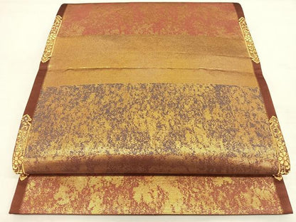 平和屋着物◎六通柄袋帯 天井文 金糸 引箔 正絹 逸品 BAAW7242qw