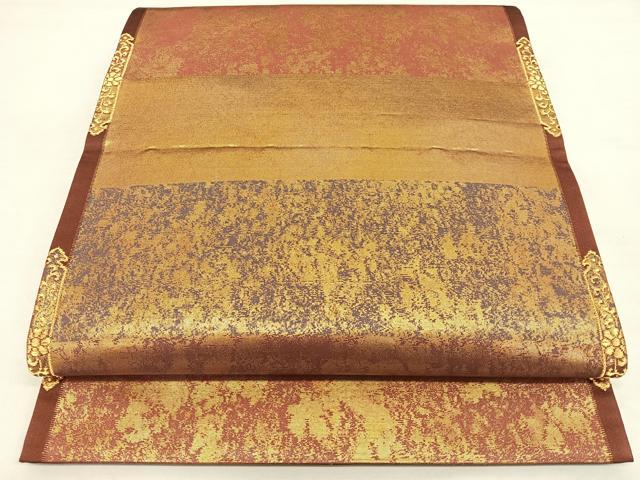 平和屋着物◎六通柄袋帯 天井文 金糸 引箔 正絹 逸品 BAAW7242qw