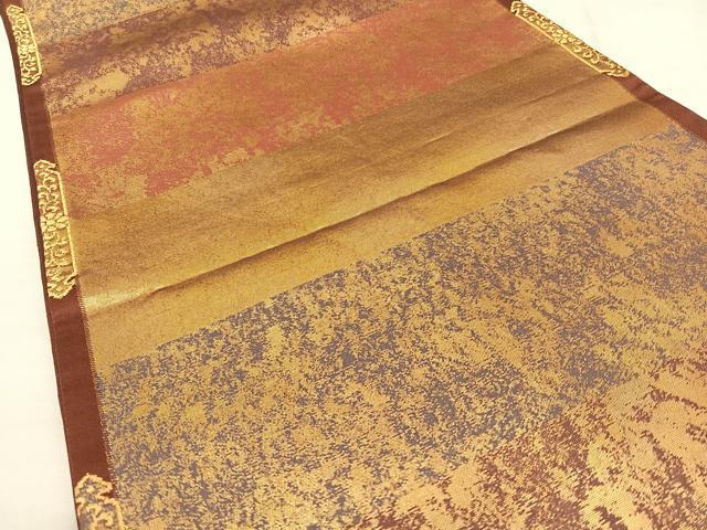 平和屋着物◎六通柄袋帯 天井文 金糸 引箔 正絹 逸品 BAAW7242qw