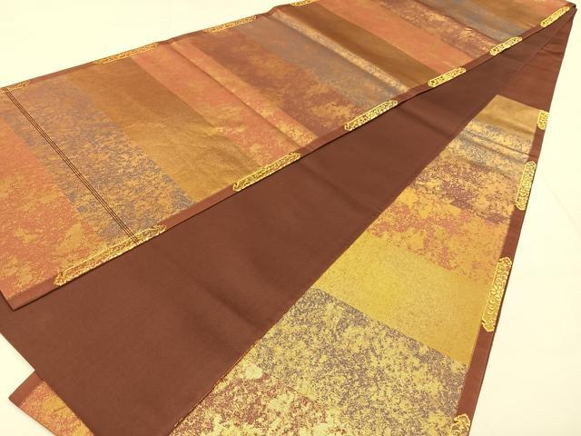 平和屋着物◎六通柄袋帯 天井文 金糸 引箔 正絹 逸品 BAAW7242qw