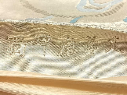 平和屋着物◎六通柄袋帯 唐織 蜀甲唐草文 金銀糸 正絹 逸品 BAAW7249qw