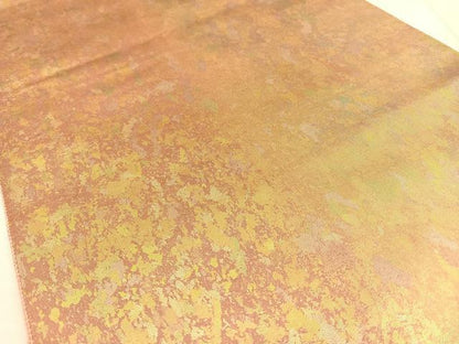 平和屋着物◎六通柄袋帯　霞文　陶漆箔　正絹　逸品　BAAW7254qw