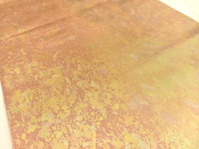 平和屋着物◎六通柄袋帯　霞文　陶漆箔　正絹　逸品　BAAW7254qw