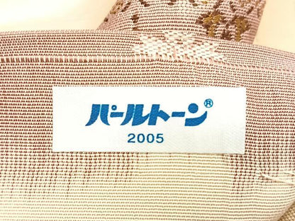 平和屋着物◎全通柄袋帯　唐織　変わり横段花文　正絹　逸品　BAAW7279qw
