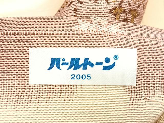 平和屋着物◎全通柄袋帯　唐織　変わり横段花文　正絹　逸品　BAAW7279qw