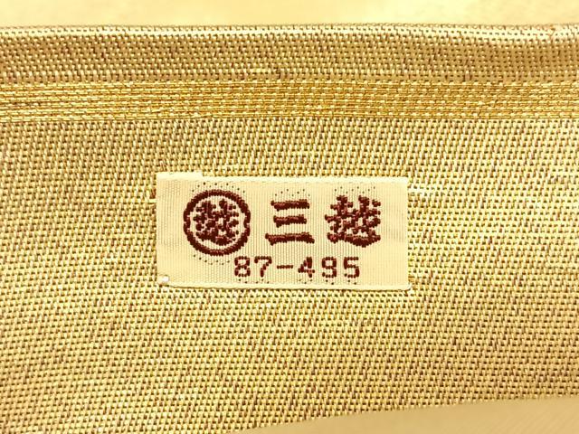 平和屋着物◎六通柄袋帯　唐織　遠山花鳥文　金銀糸　三越扱い　正絹　逸品　BAAW7283qw
