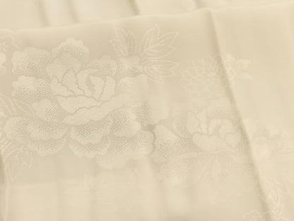 平和屋着物■長襦袢　無双仕立て　草花地紋　正絹　逸品　BAAW7439hv