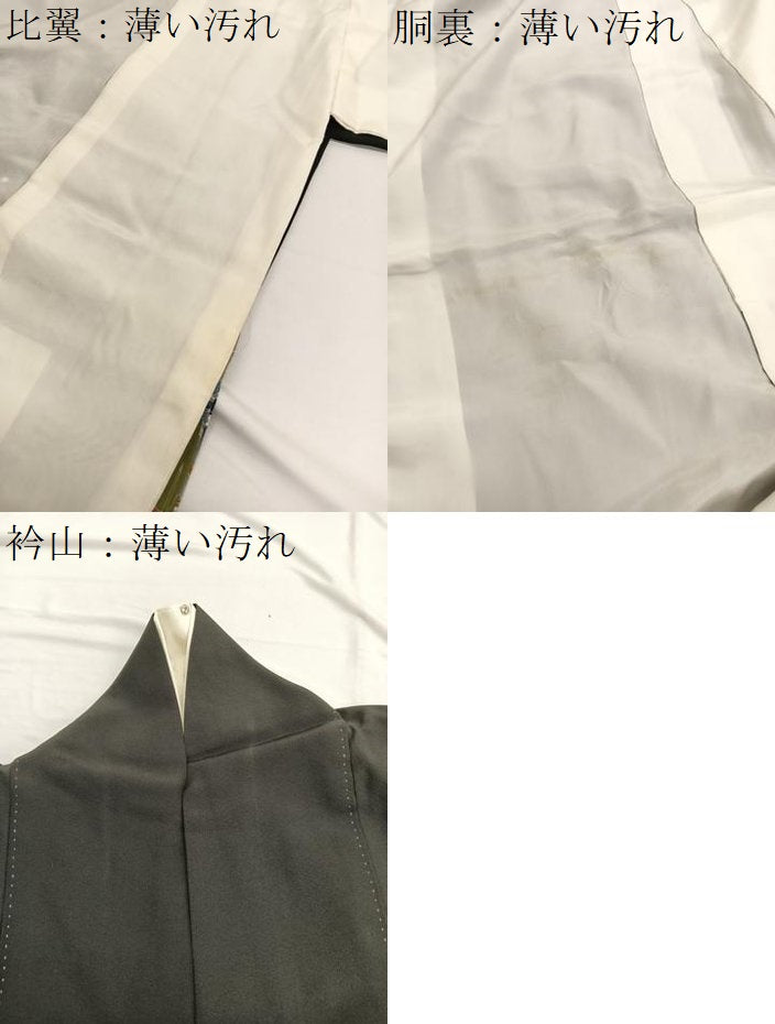 平和屋着物■豪華黒留袖　友禅　作家物　飛鶴風景文　暈し染め　正絹　逸品　BAAW7599hv