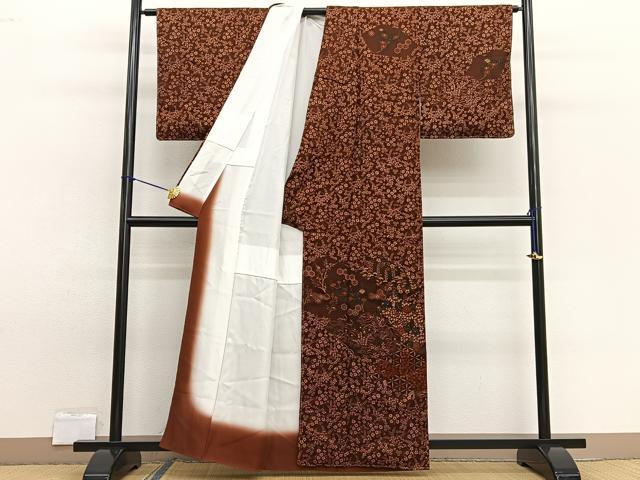 平和屋着物■訪問着　椿亀甲花文　正絹　逸品　未使用　BAAW7606hv