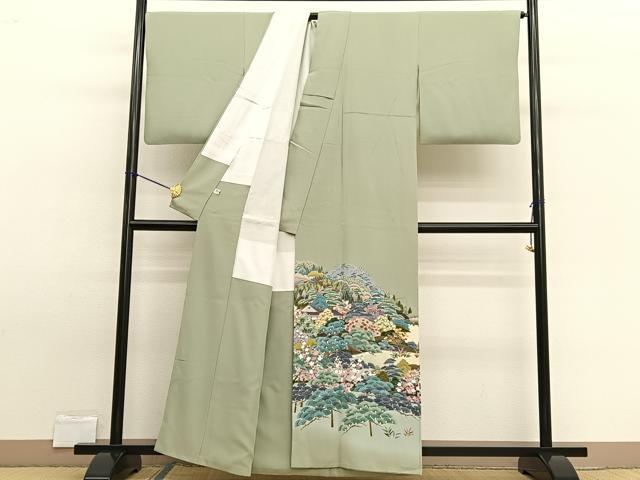 平和屋着物■豪華色留袖　友禅　作家物　風景文　暈し染め　正絹　逸品　BAAW7609hv