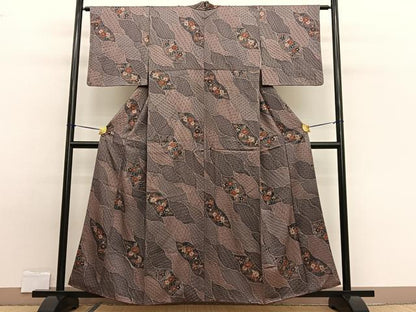 平和屋着物■上質な小紋 辻が花 絞り 金彩 正絹 逸品 BAAW7614hv