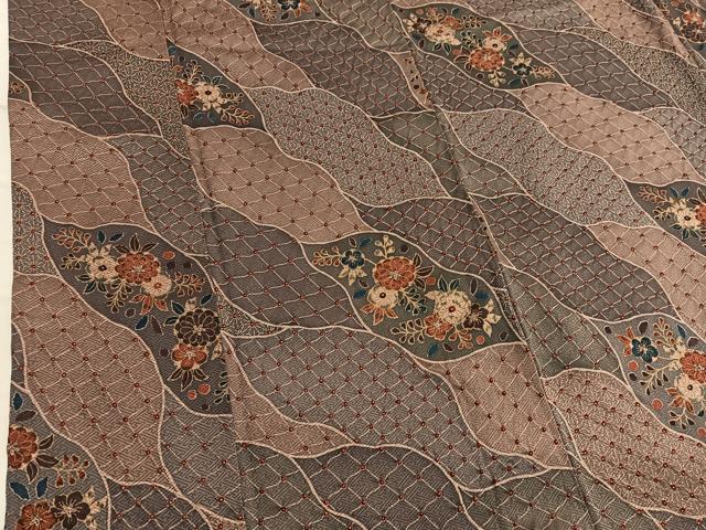 平和屋着物■上質な小紋 辻が花 絞り 金彩 正絹 逸品 BAAW7614hv