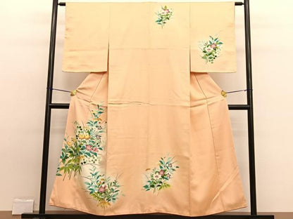 平和屋着物■訪問着　友禅　枝花文　暈し染め　そごう扱い　正絹　逸品　未使用　BAAW7634hv