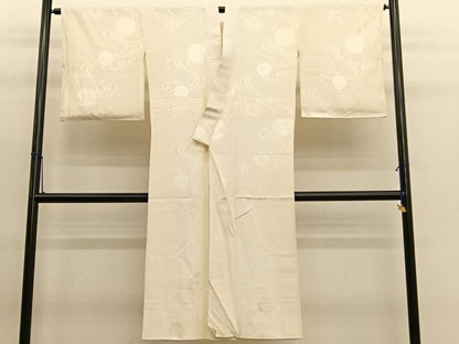 平和屋着物■長襦袢　袷　流水番傘地紋　正絹　逸品　BAAW7635hv
