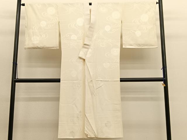 平和屋着物■長襦袢　袷　流水番傘地紋　正絹　逸品　BAAW7635hv