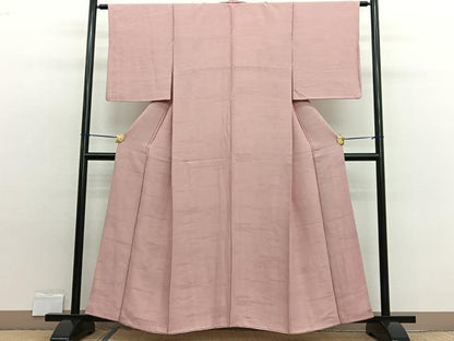 平和屋着物■上質な色無地　雲取り有職地紋　ときがら茶色　正絹　逸品　BAAW7642hv