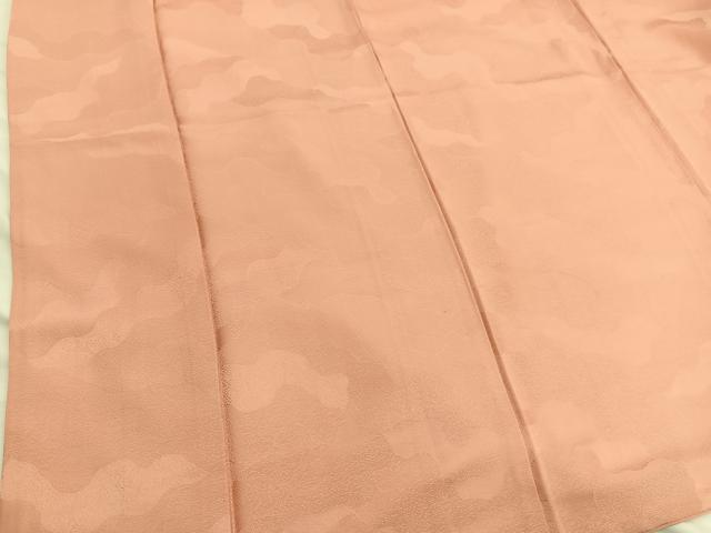 平和屋着物■上質な色無地　道長地紋　深支子色　正絹　逸品　BAAW7645hv