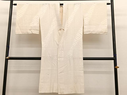 平和屋着物■長襦袢　無双仕立て　菱地紋　正絹　逸品　BAAW7656hv