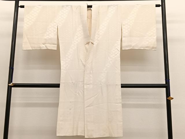 平和屋着物■長襦袢　無双仕立て　菱地紋　正絹　逸品　BAAW7656hv