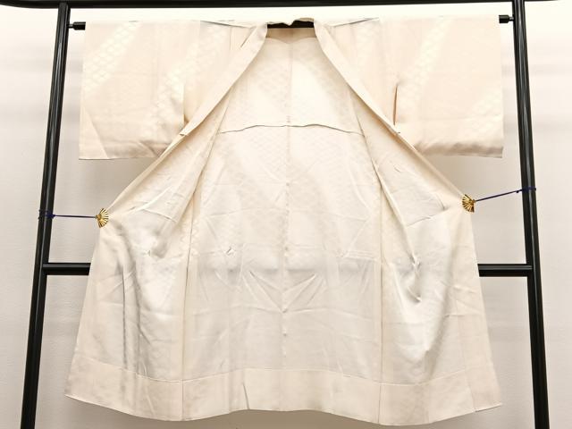 平和屋着物■長襦袢　無双仕立て　菱地紋　正絹　逸品　BAAW7656hv