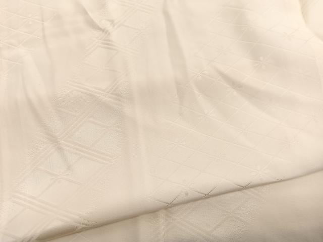 平和屋着物■長襦袢　無双仕立て　菱地紋　正絹　逸品　BAAW7656hv