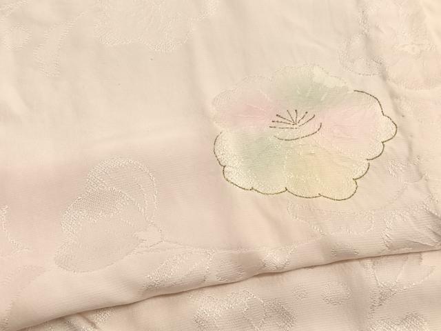 平和屋着物■長襦袢　無双仕立て　ふくれ織　辻が花　金彩　正絹　逸品　BAAW7657hv