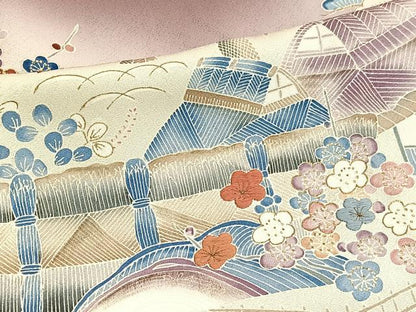 平和屋着物■友禅作家の巨匠　浅井青仁　色留袖　刺繍　松竹梅　御所解文　暈し染め　金彩　正絹　逸品　BAAW7660hv