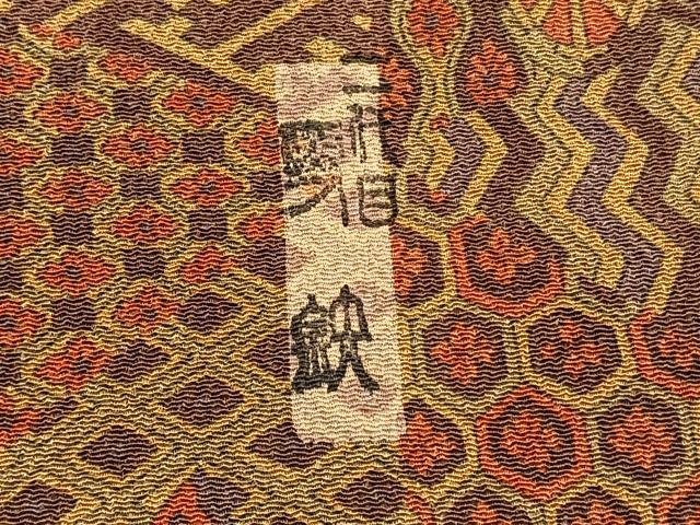 平和屋着物■上質な小紋 作家物 有職花蝶文 鬼しぼ縮緬 正絹 逸品 BAAW7668hv