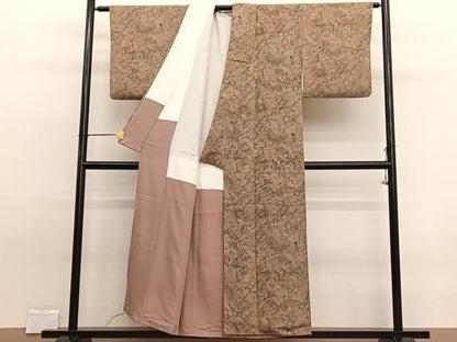 平和屋着物■上質な小紋 乱菊 鬼しぼ縮緬 正絹 逸品 BAAW7670hv