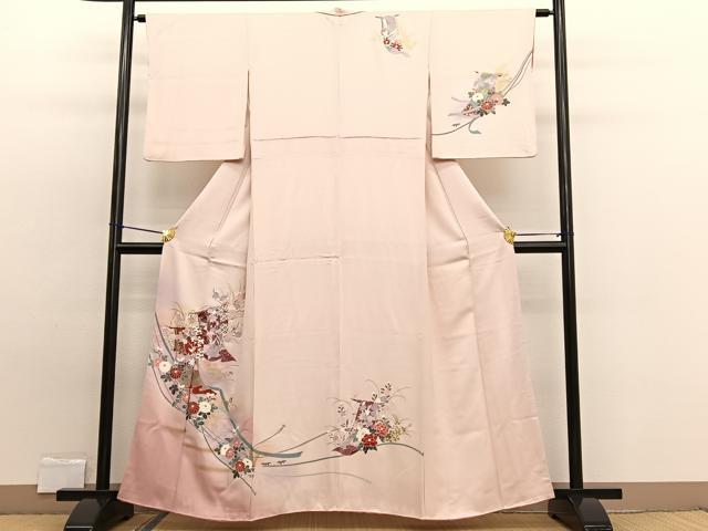 平和屋着物■訪問着 誰が袖花文 暈し染め 金彩 正絹 逸品 BAAW7677hv