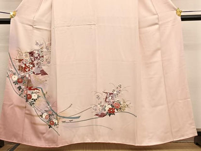 平和屋着物■訪問着 誰が袖花文 暈し染め 金彩 正絹 逸品 BAAW7677hv