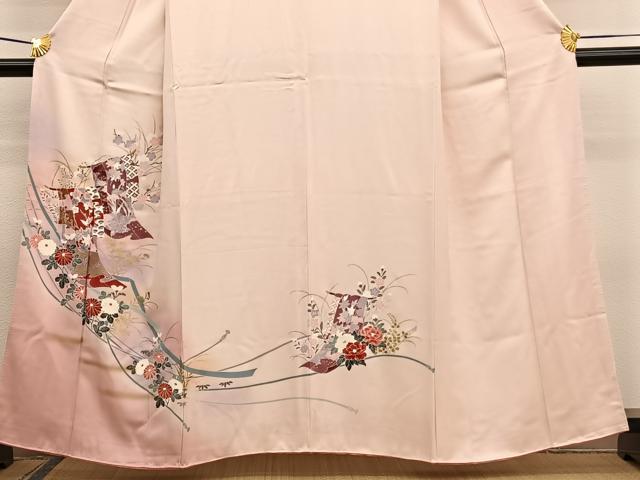 平和屋着物■訪問着 誰が袖花文 暈し染め 金彩 正絹 逸品 BAAW7677hv