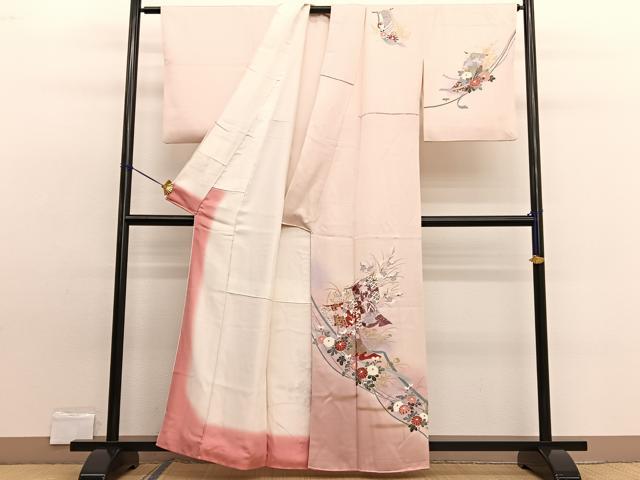 平和屋着物■訪問着 誰が袖花文 暈し染め 金彩 正絹 逸品 BAAW7677hv