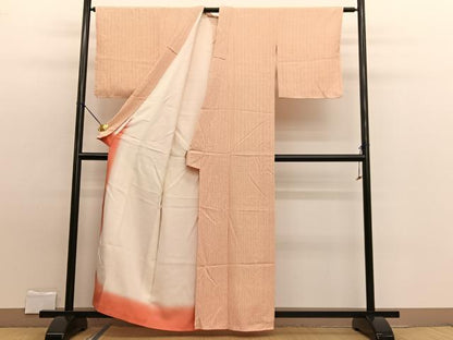 平和屋着物■江戸小紋　檜垣文様　正絹　逸品　未使用　BAAW7680hv