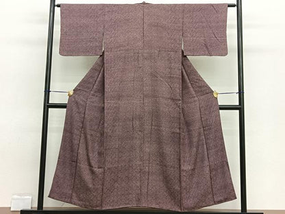 平和屋着物■江戸小紋 麻の葉花文 正絹 逸品 BAAW7691hv