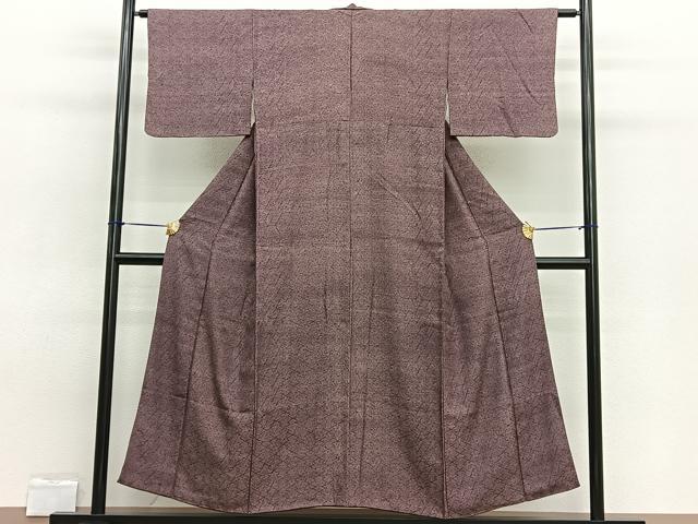 平和屋着物■江戸小紋 麻の葉花文 正絹 逸品 BAAW7691hv